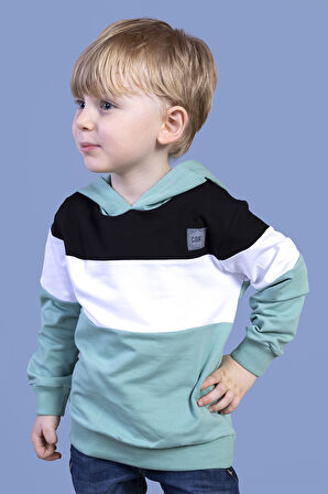 Toontoy Erkek Çocuk Kapüşonlu Garni Detaylı Sweatshirt