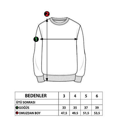 Toontoy Erkek Çocuk Sayı Baskılı Sweatshirt