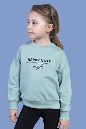 Toontoy Kız Çocuk Sırtı Baskılı Sweatshirt