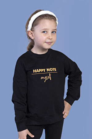 Toontoy Kız Çocuk Sırtı Baskılı Sweatshirt