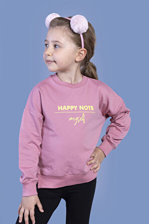 Toontoy Kız Çocuk Sırtı Baskılı Sweatshirt