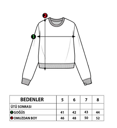 Toontoy Kız Çocuk  Kanguru Cepli Baskılı Sweatshirt