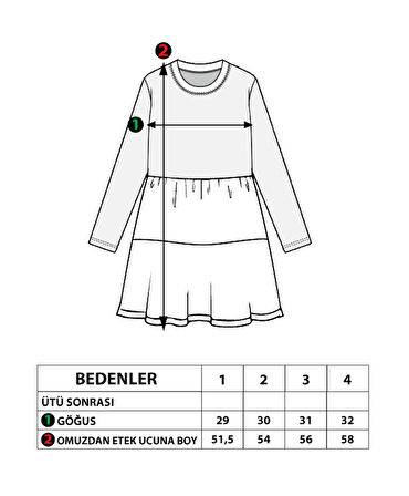 Toontoy Kız Çocuk Ayıcık Baskılı Elbise
