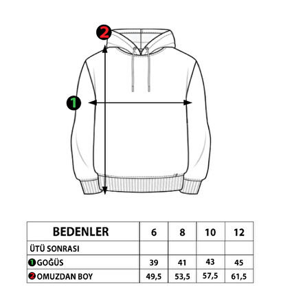 Toontoy Erkek Çocuk Kapüşonlu Baskılı Sweatshirt