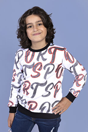 Toontoy Erkek Çocuk Komple Baskılı Sweatshirt