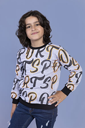Toontoy Erkek Çocuk Komple Baskılı Sweatshirt