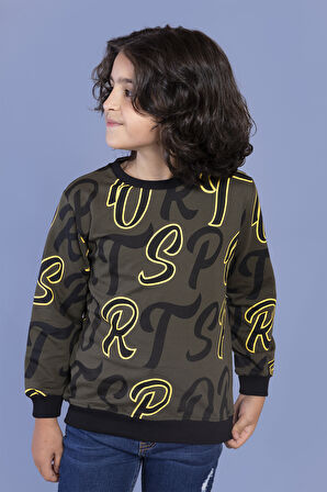 Toontoy Erkek Çocuk Komple Baskılı Sweatshirt