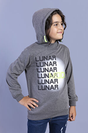 Toontoy Erkek Çocuk Kapüşonlu Baskılı Sweatshirt