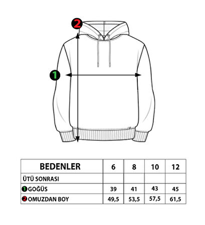 Toontoy Erkek Çocuk Kapüşonlu Baskılı Sweatshirt