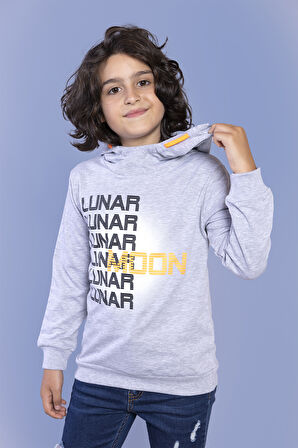 Toontoy Erkek Çocuk Kapüşonlu Baskılı Sweatshirt