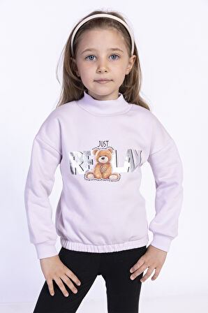 Toontoy Kız Çocuk Baskılı Sweatshirt