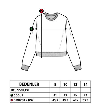 Toontoy Kız Çocuk Nakış Detaylı Sweatshirt