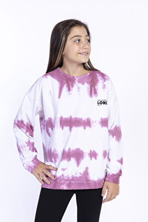 Toontoy Kız Çocuk Batik Desenli Sweatshirt