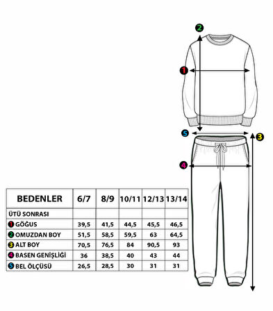 Toontoy Erkek Çocuk Garnili Bisiklet Yaka Eşofman Takım