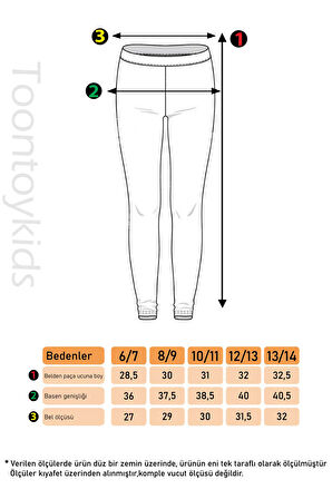 Toontoy Kız Çocuk Nakışlı Tayt