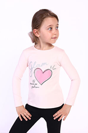 Toontoy Kız Çocuk Baskılı Tişört