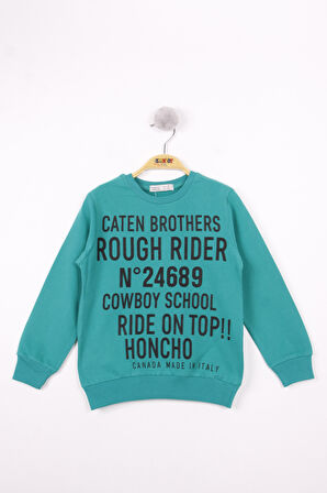 Toontoy Erkek Çocuk Yazı Baskılı Sweatshirt