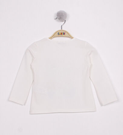 Toontoy Kız Çocuk Papatya Vazo Baskılı T-Shirt