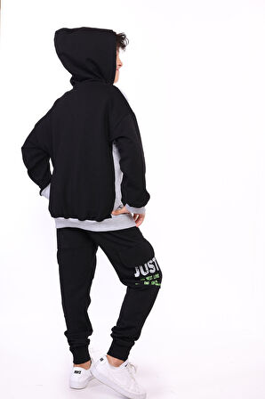 Toontoy Erkek Çocuk Garni Detaylı Baskılı Eşofman Takımı