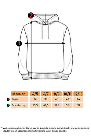 Toontoy Kız Çocuk Kapüşonlu Baskılı Sweatshirt