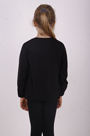 Toontoy Kız Çocuk You Wish Baskılı Sweatshirt