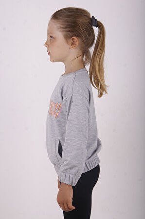 Toontoy Kız Çocuk You Wish Baskılı Sweatshirt