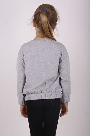 Toontoy Kız Çocuk You Wish Baskılı Sweatshirt