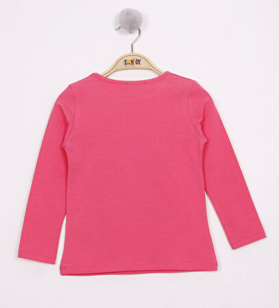 Toontoy Kız Çocuk Papatya Vazo Baskılı T-Shirt