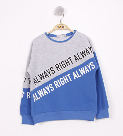 Toontoy Unisex Çocuk Always Baskılı Sweatshirt