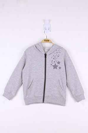 Toontoy Kız Çocuk Yıldız Baskılı Hırka