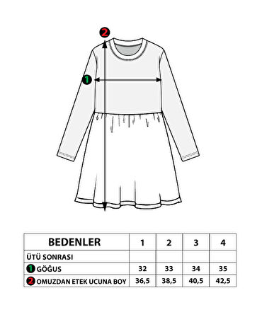 Toontoy Kız Çocuk Baskılı Elbise