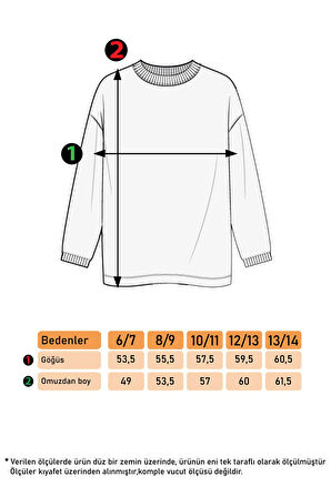 Toontoy Kız Çocuk Baskılı Balıkçı Yaka Sweatshirt