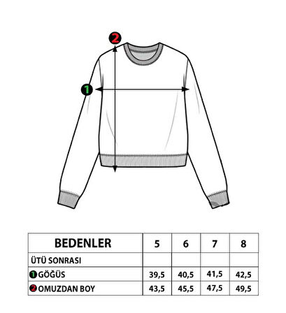 Toontoy Kız Çocuk Cep Detaylı Baskılı Sweatshirt