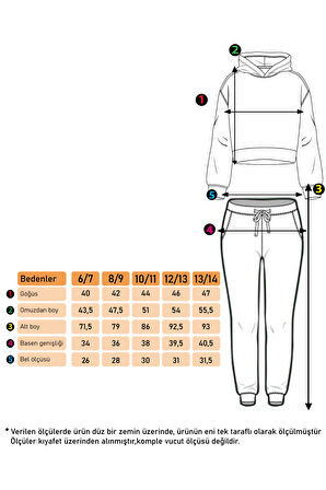 Toontoy Kız Çocuk Garnili Eşofman Takımı