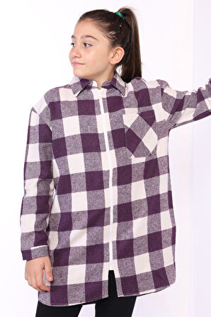 Toontoy Kız Çocuk Oduncu Gömlek 