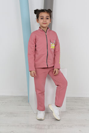 Toontoy Kız Çocuk Baskılı Eşofman Takımı