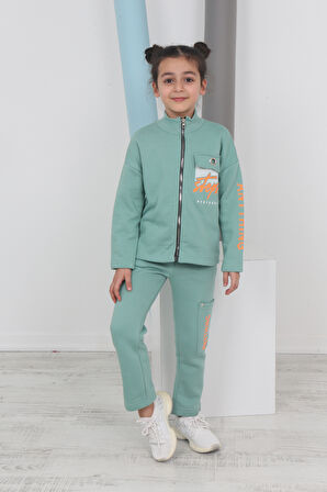 Toontoy Kız Çocuk Baskılı Eşofman Takımı