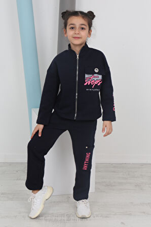 Toontoy Kız Çocuk Baskılı Eşofman Takımı