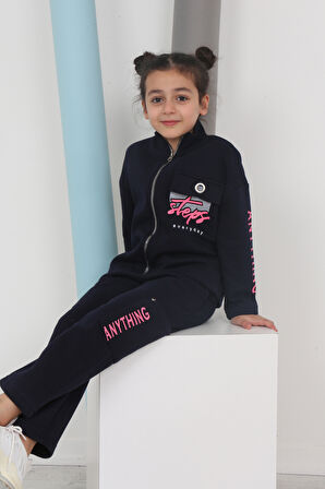 Toontoy Kız Çocuk Baskılı Eşofman Takımı