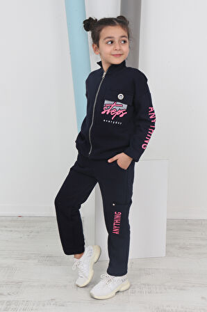 Toontoy Kız Çocuk Baskılı Eşofman Takımı