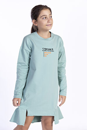 Toontoy Kız Çocuk Nakışlı Elbise