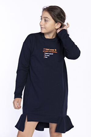 Toontoy Kız Çocuk Nakışlı Elbise