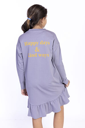 Toontoy Kız Çocuk Nakışlı Elbise