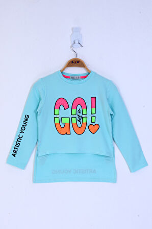 Toontoy Kız Çocuk Letis Go Baskılı Tişört