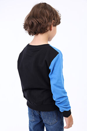 Toontoy Erkek Çocuk İki Renkli Baskılı Sweatshirt