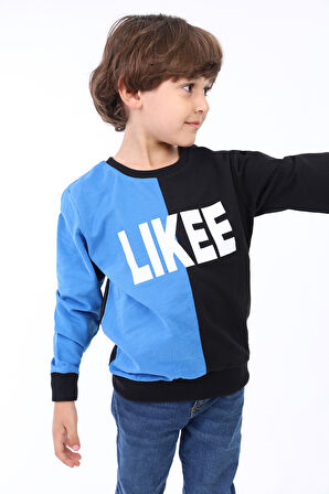 Toontoy Erkek Çocuk İki Renkli Baskılı Sweatshirt