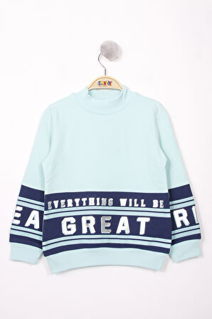 Toontoy Kız Çocuk Great Baskılı Sweatshirt