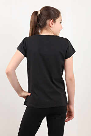 Toontoy Kız Çocuk Likee Star Kalp Baskılı Tişört