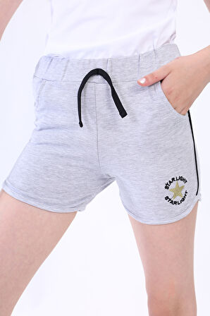 Toontoy Kız Çocuk Yıldız Arma Nakışlı Şort