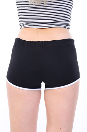 Toontoy Kadın Beli Lastikli Biye Detaylı Şort
